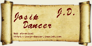 Josip Dancer vizit kartica